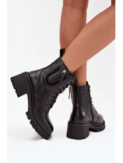 Dámské zateplené kotníkové boty Vinceza – černé