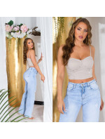 Sexy Koucla Crop Top with Glitter model 19631601 - Style fashion
