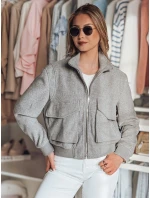Dámská přechodná oversize bunda bomber LUMINA šedá FashionStreet TY4792 Dámská přechodná oversize bunda bomber LUMINA šedá FashionStreet TY4792