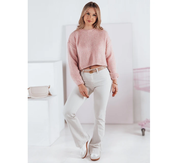 Dámské džínové kalhoty FLAREJOY light beige FashionStreet UY2367