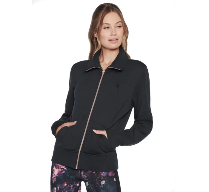 Skechers Mikina bez kapuce Skechcloud Jacket WJA288-BLK Black L