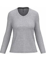 Kariban K 382 Dámské tričko do V s dl. rukávem 20.K382 oxford grey Kariban K 382 Dámské tričko do V s dl. rukávem 20.K382 oxford grey