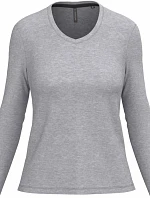 Kariban K 382 Dámské tričko do V s dl. rukávem 20.K382 oxford grey