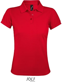 SOL'S Prime Women Dámské piqué polo z těžké bavlny 25.0573 red