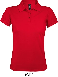 SOL'S Prime Women Dámské piqué polo z těžké bavlny 25.0573 red
