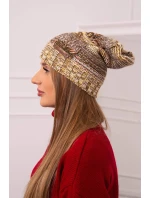 Monika fleecová čepice K256 hnědá+žlutá Monika fleecová čepice K256 hnědá+žlutá