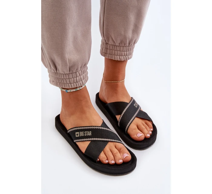 Dámské Žabky Big Star model 21652740 Černé - Big Star Shoes Dámské Žabky Big Star model 21652740 Černé - Big Star Shoes