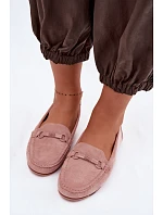 Dámské mokasíny Ploché Růžové model 22091868 - Boto