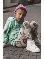 Dětské vysoké tenisky se zipem Big Star KK374227 Bíle Dětské vysoké tenisky se zipem Big Star KK374227 Bíle