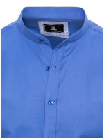 Pánská chrpově modrá košile Dstreet KX1001 s krátkým rukávem