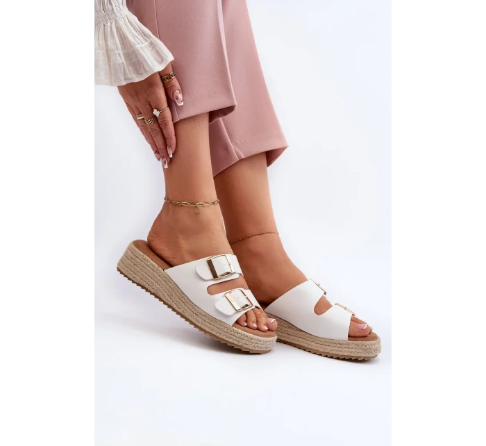 Dámské pantofle se eko bílá model 20450591 - Kesi