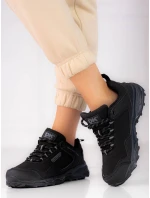 Exkluzívní  trekingové boty dámské černé bez podpatku