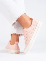 Trendy tenisky růžové dámské bez podpatku Trendy tenisky růžové dámské bez podpatku