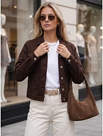 Kurtka jeansowa damska przejściowa brązowa model 22341145 - FashionStreet Kurtka jeansowa damska przejściowa brązowa model 22341145 - FashionStreet