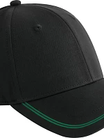 Beechfield B 166R 6 panelová kšiltovka "Match Day" 53.166R black/kelly green