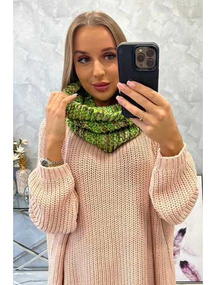 model 18752037 Dámská čepice s kapucí zelená neonová - K-Fashion