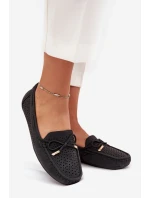 Dámské Mokasíny S Vzorováním A Šněrováním Černé Mirisa Dámské Mokasíny S Vzorováním A Šněrováním Černé Mirisa