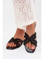 Dámské ploché černé pantofle model 22032007 - Boto