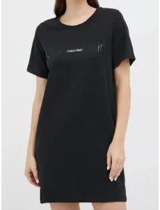 Dámská noční košile QS6896E UB1 černá - Calvin Klein