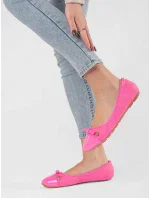 Praktické dámské růžové  baleríny bez podpatku