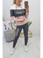 Sada s potiskem v barvě ecru+grafitová barva Sada s potiskem v barvě ecru+grafitová barva