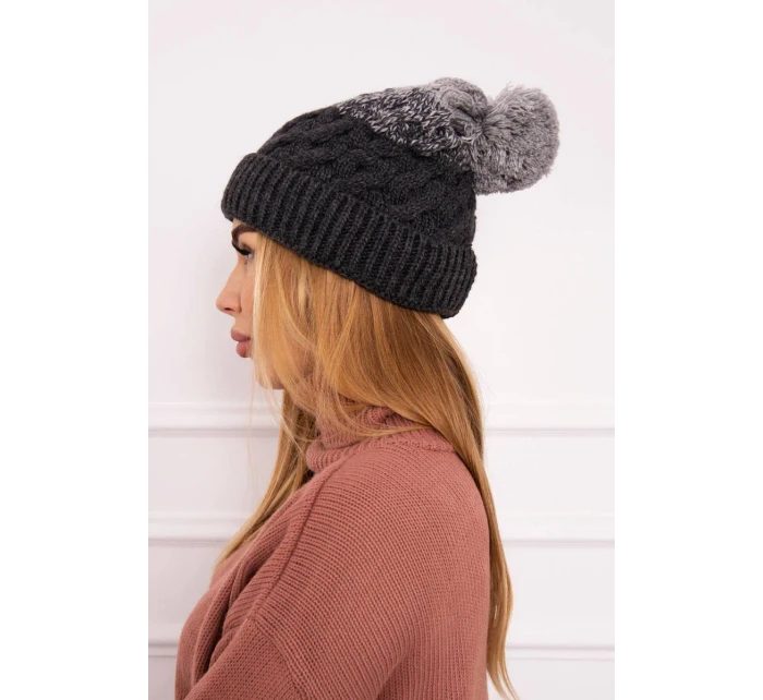 Fleecová čepice Ilona K218 graphite+grey