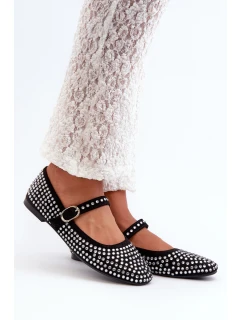 Eko Semišové Baletky S Ozdobami z Černé model 21666798 - Boto