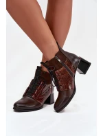 model 21712117 kožené kotníčkové boty na podpatku vyhřívané čokoládové - Zazoo model 21712117 kožené kotníčkové boty na podpatku vyhřívané čokoládové - Zazoo