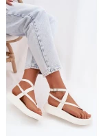 Dámské sandály na platformě bílé model 22038406 - Boto