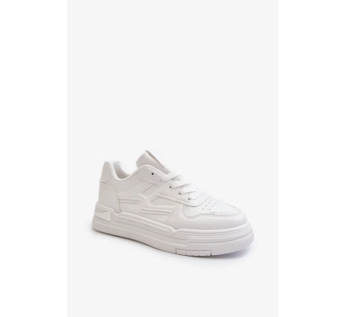 Dámské tenisky na platformě vyrobené z eko kůže, bílá Lynnette Dámské tenisky na platformě vyrobené z eko kůže, bílá Lynnette