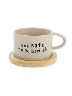 BEZ KAFE TO NEJSEM JÁ - krémový hrníček makronka 200 ml BEZ KAFE TO NEJSEM JÁ - krémový hrníček makronka 200 ml