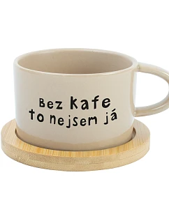 BEZ KAFE TO NEJSEM JÁ - krémový hrníček makronka 200 ml