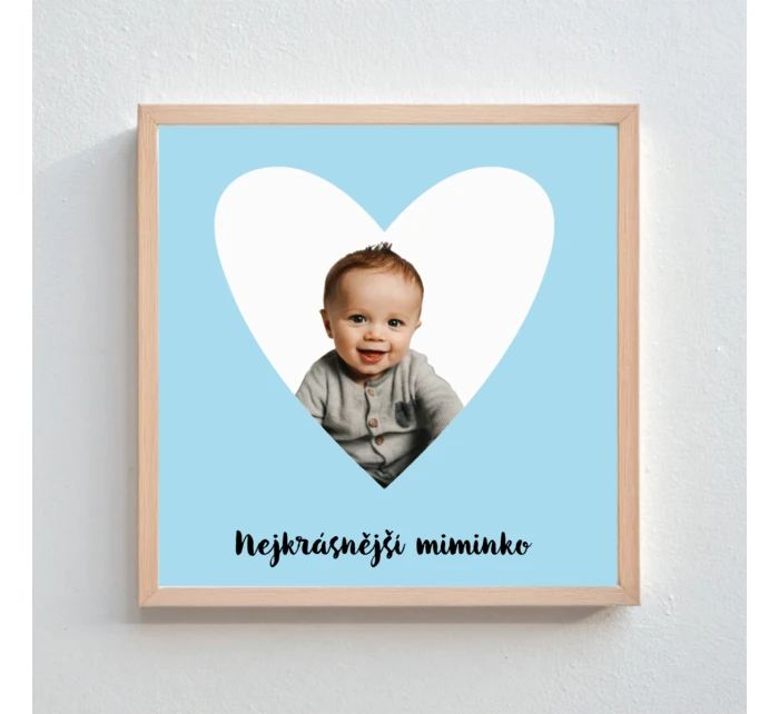 Plakát v rámu - čtverec 20x20 - výřez fotky na podkladu 