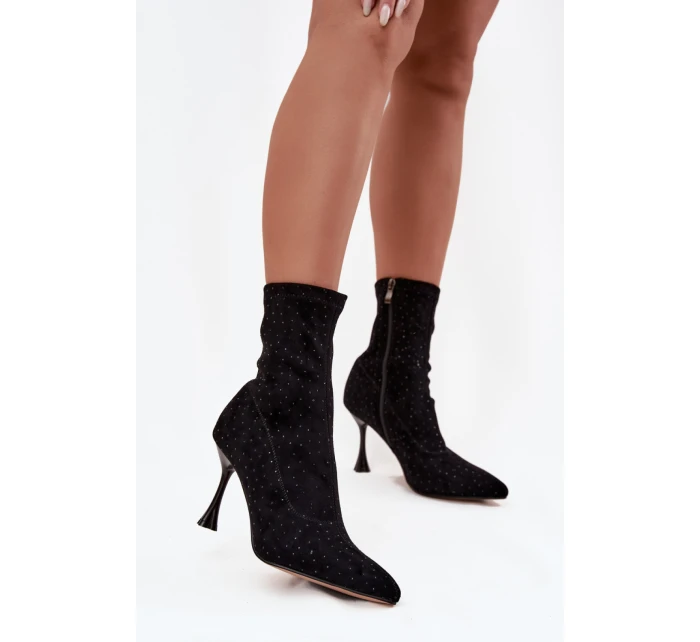 Boty na podpatku model 220204 Step in style Boty na podpatku model 220204 Step in style