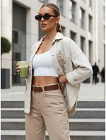 Dámská džínová bunda FILOMENAS béžová FashionStreet TY4313