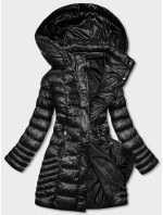 Lehká černá dámská zimní prošívaná bunda (Z2821-1)