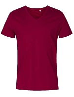 Pánské tričko X.O s výstřihem do V 40. berry model 22515228 - Promodoro Pánské tričko X.O s výstřihem do V 40. berry model 22515228 - Promodoro