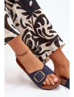 Dámské Sandály Na Korkové Platformě S Přezkou Modré model 21704214 - Boto Dámské Sandály Na Korkové Platformě S Přezkou Modré model 21704214 - Boto