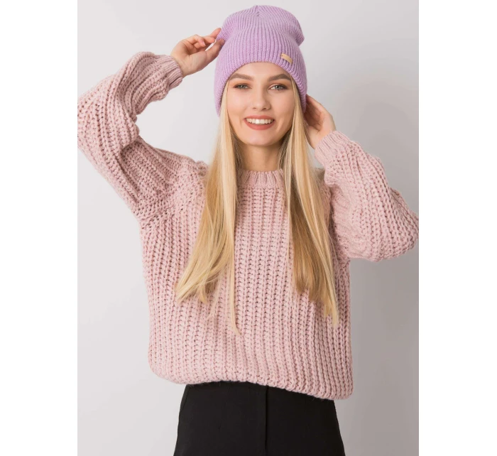 Dámská čepice.26X světle fialová