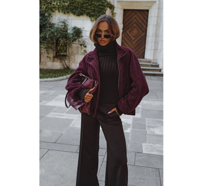 M885 Kabát látkový - bordó