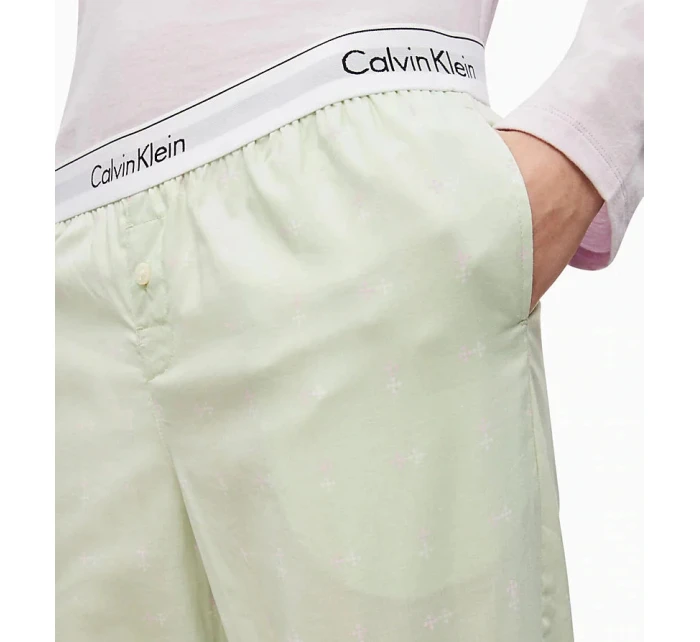 Dámské pyžamové kalhoty QS5934E-FPV zelená - Calvin Klein