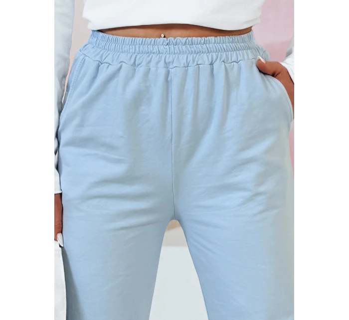 Dámské tepláky se širokými nohavicemi DRESLINA modrá FashionStreet UY2694 Dámské tepláky se širokými nohavicemi DRESLINA modrá FashionStreet UY2694