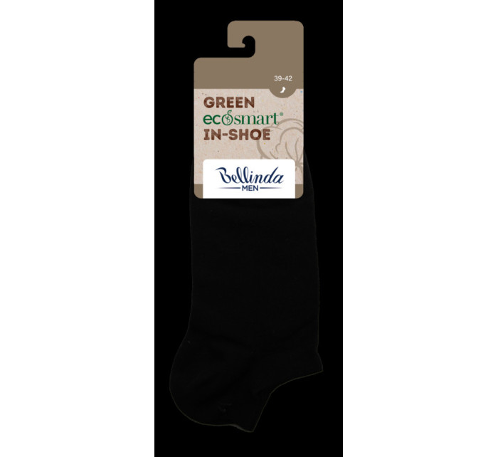 Pánské eko kotníkové ponožky GREEN ECOSMART MEN IN-SHOE SOCKS - BELLINDA - černá