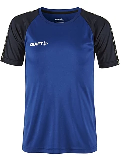 Craft Teamwear Squad Go Contrast Jersey Jr Dětské kontrastní sportovní tričko 82.2727 club cobolt/navy