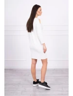 Šaty s potiskem Honey model 18744042 ecru - K-Fashion Šaty s potiskem Honey model 18744042 ecru - K-Fashion