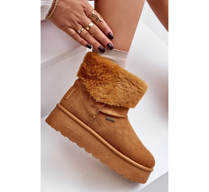 Sněhule na platformě s kožíškem Big Star model 21677558 Camel - Big Star Shoes