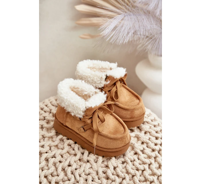 Zimní boty pro děti s kožešinovou podšívkou Camel model 21678747 - Boto