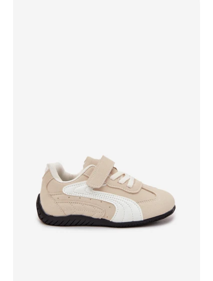 Dětské sportovní boty s přezkou béžové model 21731729 - Boto Dětské sportovní boty s přezkou béžové model 21731729 - Boto