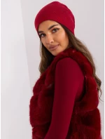 Czapka AT CZ model 18997548 bordowy - FPrice Czapka AT CZ model 18997548 bordowy - FPrice