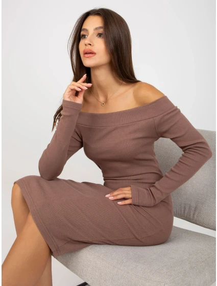 Dámské šaty EM SK 674 hnědé Dámské šaty EM SK 674 hnědé